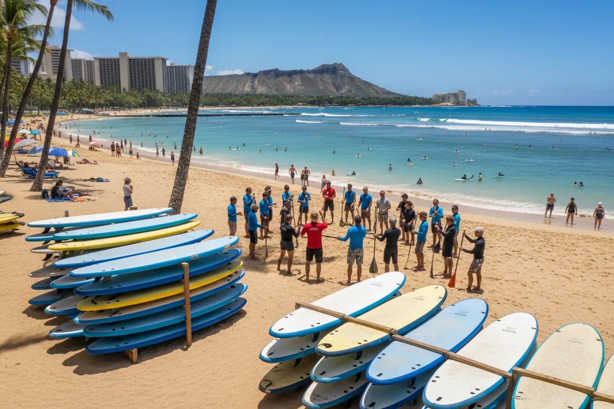 Surfing Lessons at Waikiki